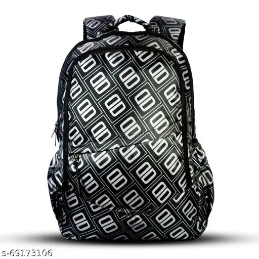 Black polyester Tinytot school backpack - 30 litres, ideal for college or travel accessories