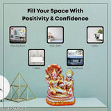 Resin Vishnu Laxmi Ji statue on Sheshnag, Indian home decor idol (12x12x9 cm)