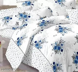 Bright floral microfiber flat sheets (240 TC), ideal for heavy winter use, Dolly Handloom, India