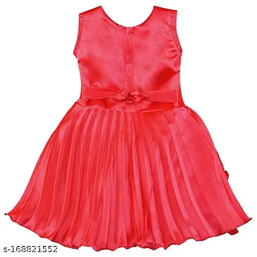 Silver satin sleeveless knee-length dress by Silver Kraft, suitable for 3-6 months (bust size 18 in, length size 16 in) or 6-9 months (bust size 19 in, length size 16 in), originating from India