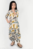 Pure cotton co ord set for kids: A-line pyjamas with long sleeves, solid pattern in shades of Bhagyalaxmi Fashion. Indian origin, sizes 2-3yrs to 11-12yrs