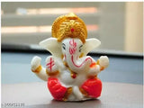 Crystal Ganesha Statue for car dashboard, home temple decoration - Indian religious idol