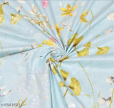 Glace cotton premium king size fully elastic fitted bedsheet, featuring floral design and two zippered pillow covers, ideal for summer use by adults