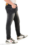 Dyed/washed denim jeans, premium fit for men's modern style. Indian-made, versatile and machine washable