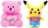 Multicolor Pikachu teddy bear, soft & lovable for kids' birthdays, 30cm tall from India