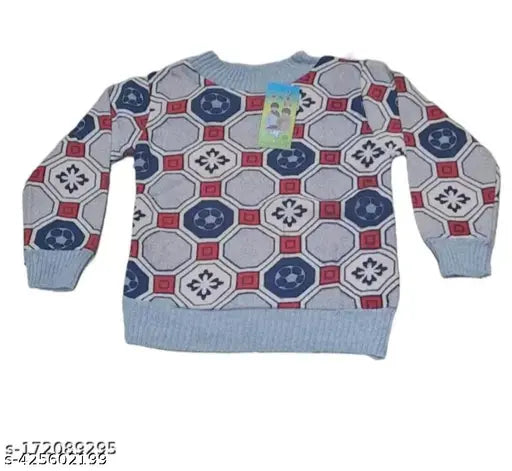 Semi wool kids sweater set, printed pattern, pack of 3 for 0-3 years old, India origin