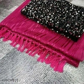 Striped sequin Georgette wetless saree collection from India