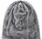 Brown acrylic embroidered beanie cap by KANEEKSHI, pack of 1 from India