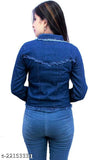 Denim Alisha Drishya Women's ethnic jacket, solid design, long sleeves by S.A.F Creation - India