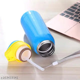 Vacuum-insulated stainless steel kids water bottle, vibrant colors, hot/cold for 12 hours with pop-up silicone straw
