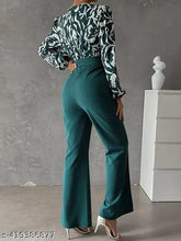 Classic Lycra jumpsuit for women, solid-colored, long sleeves. Sizes available: S (36-49-36), M (38-49-38), L (40-49-40), XL (42-49-42). Made in India