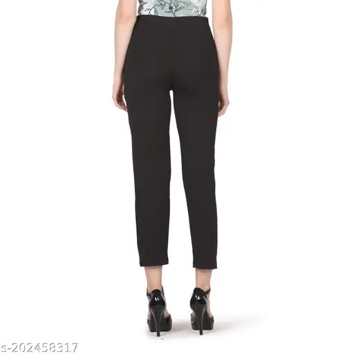 Soft poly blend, stretchy ankle-length trousers (Pack of 2) - Graceful design, suitable for all weather