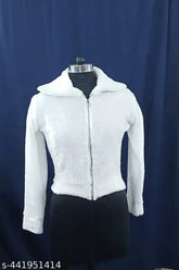 Wool long-sleeve Swed shirt (white), solid pattern for men's sizes S, M, L, XL