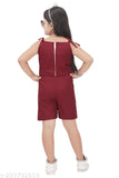 Maroon cotton short-sleeve onesie for toddlers aged 1-2 years, made in India