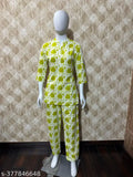 Cotton Coords set, printed pyjamas with three-quarter sleeves, soft & comfortable for lounging, made in India