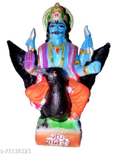 Medium size, multicolor unbreakable poly resin Sani Dev idol - Vastu showpiece for home decor, 15 cm tall