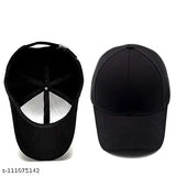 Adjustable trendy cotton baseball caps combo (3 pcs) - unisex solid pattern, ideal for men & women, high-quality Indian make