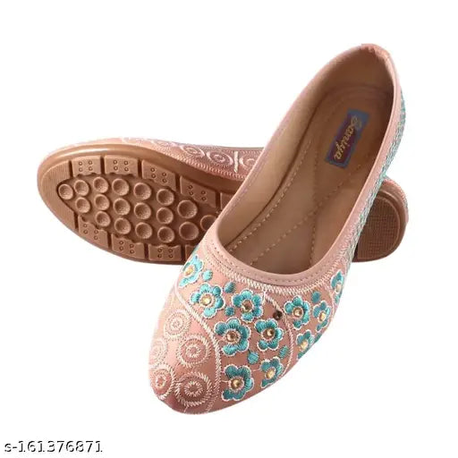 Synthetic leather Flawour Fancy women's belly slip-on, trendy and comfortable Indian footwear