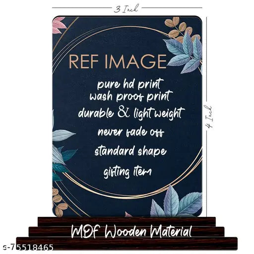 DarkGod Venkateswara wooden showpiece, premium printed religious idol for car dashboard or home decor