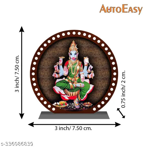 Multicolor acrylic Varahi Amman Idol for car dashboard, home decor, and gift item. Suitable for desk, office study table, or pooja room. Ideal for Diwali, anniversary, birthday, Valentine's, festival, or housewarming gifts. Indian origin
