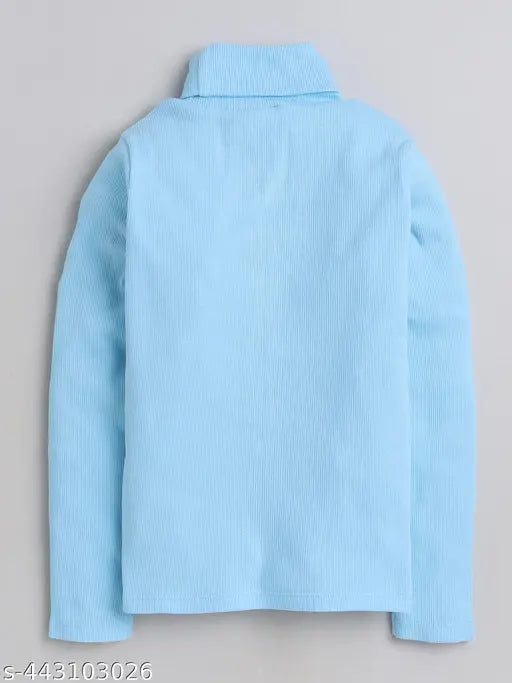 Modern acrylic embroidered sweater for girls, long sleeves, size 2-3 years, India origin