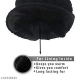 Woolen beanie cap in solid pattern, keeps you warm in cold temperatures. Handcrafted in India