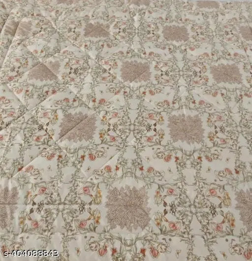 Faux suede double bed quilt comforter, 100 ft length on a double-sized bed