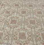 Faux suede double bed quilt comforter, 100 ft length on a double-sized bed