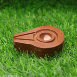 Red marble Shivling holder, Original Narmada Stone Jaladhari for home puja, 3 inch diameter