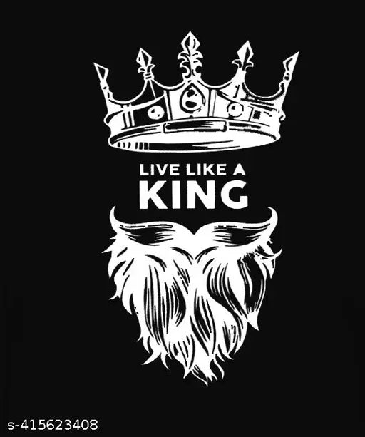 Black biowash king printed full sleeve t-shirt by PEPP N HAGG BOYS, high-quality cotton for trendy fashion