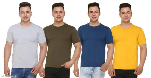 Cotton blend short-sleeve "404 SHAUN" men's t-shirt, self-design net pattern, comfortable fit, India origin