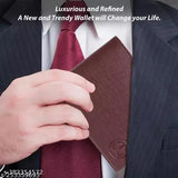 Stylish modern men's faux leather/leatherette wallet, 2 compartments, textured net design. Durable and luxurious bi-fold wallet for quality craftsmanship. Free size (L10cm x W5cm), made in India