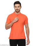 Matty poly blend half sleeve t-shirt - S, solid color on clothing rack