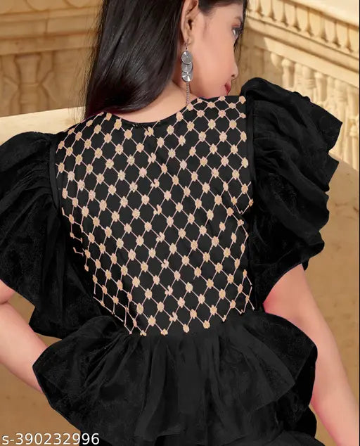Embellished net multi-sized Lehenga choli set for Indian girls parties, festive season (5-16 years)