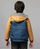 Multi-colored nylon boys' jacket (Airforce), bold navy and red printed design, ideal for casual or outdoor events