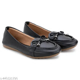 PU black loafers for women - stylish, comfortable slip-ons for girls, Indian origin