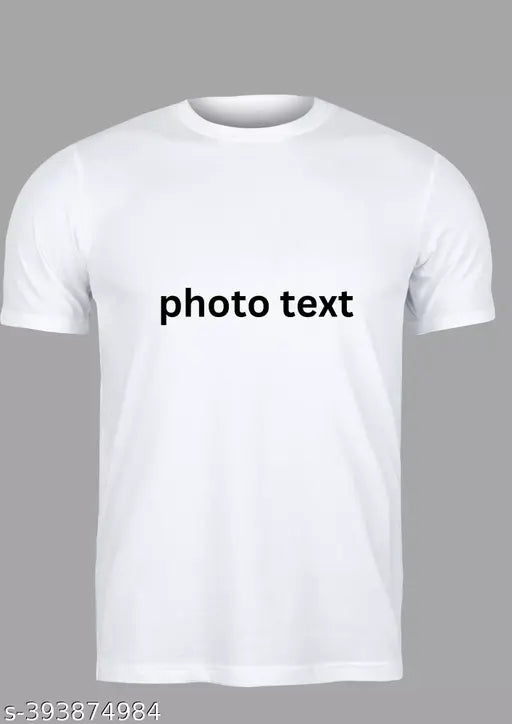 Custom print t-shirt, polyester, short sleeves, personalized apparel for fashionable casual wear