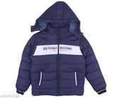 Nylon Indian fort full sleeve jacket for boys, solid pattern with zip closure, 1-2 years size