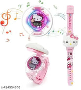 Pink silicon YASHI HUB Kids Edition PRINCESS-FROZEN-HELLOKITTY-LOL digital watch with disco LED, adjustable size for unisex use