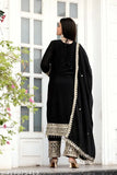New Designer Budget-Friendly Silk Suit, printed net party wear look with long sleeves and matching dupatta & pants