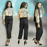 Peach-colored printed net jumpsuit for women & girls (S, M, L, XL, Free Size), lightweight crepe fabric, three-quarter sleeves