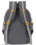 Dyed/washed polyester, waterproof 45L backpack for students and adults. Adjustable shoulder straps, mesh side pockets, front stash pocket, and free size (46cm x 30cm). Made in India with high-quality materials