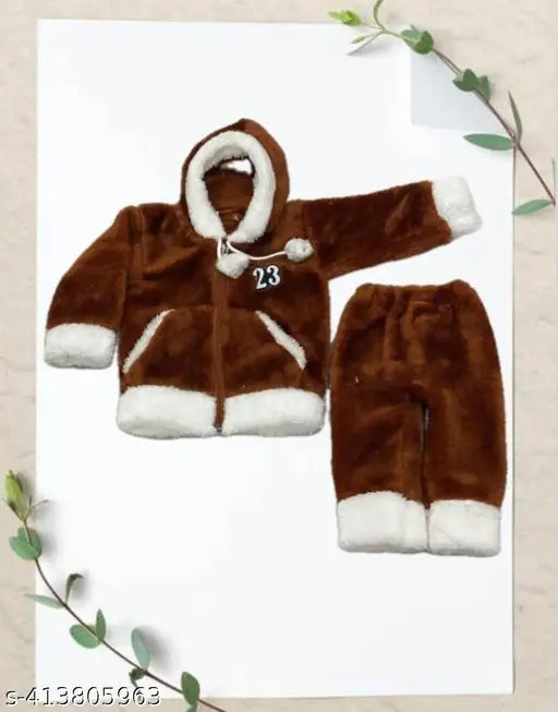 Silk blend brown self-design net long sleeve baby bodysuit, 0-3 months, Indian origin