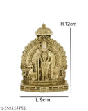 Murugar resin statue, black, MURUGAR collection from Rishi Crafts, Indian god idol, medium size (12CM)