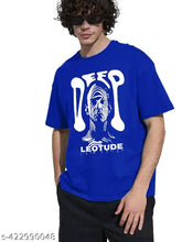 Cotton blend oversized printed T-shirt for men, plus size available, vibrant trendy fashion