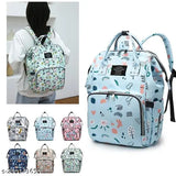 E-green polyester net Lil Sprouts Baby On Board Series bag with bottle organizer and diaper pocket. Adjustable hands-free baby backpack for travel