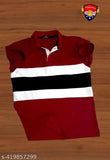 Striped cotton regular fit t-shirt for men, short sleeves, size M-XXXL, made in India