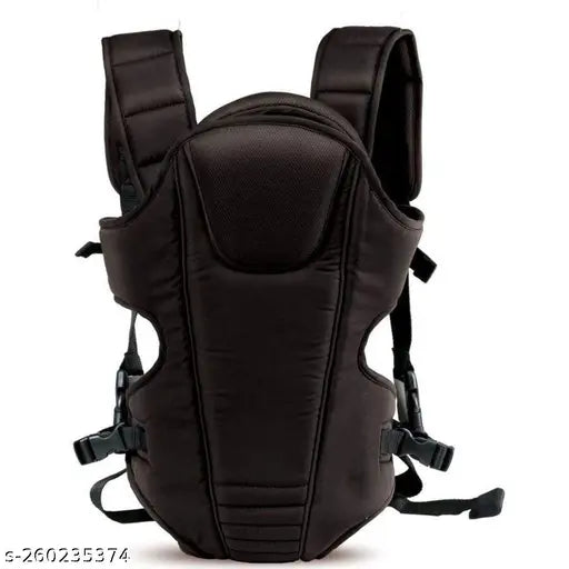 Royal Black Fabric Cradle, Lil Sprouts Adjustable Buckle Strap (6-15m). Comfortable 3-in-1 baby carrier for front and back carry. Breathable, ergonomic design with storage pocket