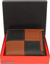 PU Classic world casual wallet, solid design with 2 compartments. Free size wallet for men & women