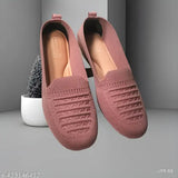 Peach mesh ballerinas for women & girls (India-made, closed back)